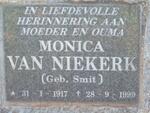 NIEKERK Monica, van nee SMIT 1917-1999