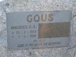 GOUS Andries G.S. 1922-1999