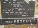 MESCHT Doreen, van der nee VAN COLLER 1944-1973