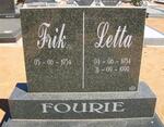 FOURIE Frik 1934- & Letta 1934-1999