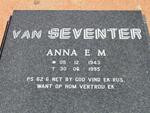 SEVENTER Anna E.M., van 1943-1995