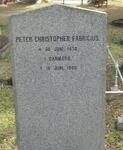 FABRICIUS Peter Christopher 1872-1900