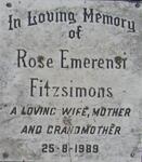 FITSIMMONS Rose Emerensi -1989