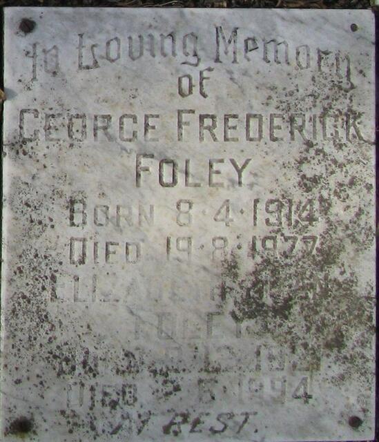 FOLEY George Frederick 1914-1977 & Elizabeth 1921-1994