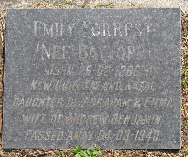 FORREST Emily nee BAYTOPP 1866-1940