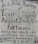 FORTMAN Ernst August 1917-1962 & Sylvia Dorothy 1919-1989