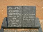 OOSTHUIZEN Anna Sophia Wilhelmina nee VAN ZYL 1900-1979