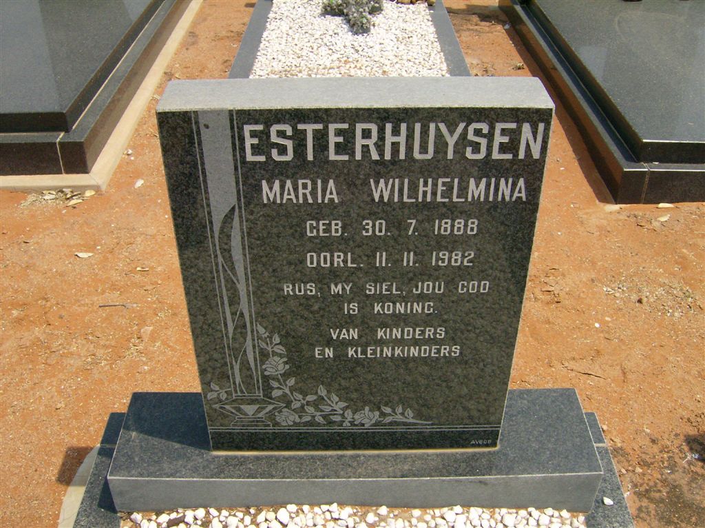 ESTERHUYSEN Maria Wilhelmina 1888-1982
