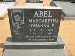 ABEL Margaretha Johanna E. 1909-1991