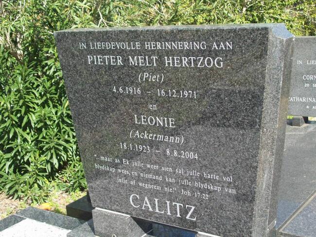 CALITZ Pieter Melt Hertog 1916-1972 & Leonie ACKERMANN 1923-2004