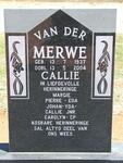 MERWE Callie, van der 1937-2004