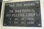 MERWE Marthinus du Plessis, van der 1926-1994