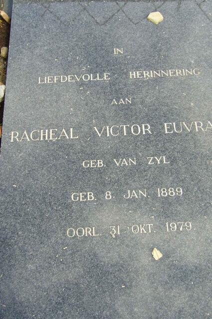 EUVRARD Racheal Victor nee VAN ZYL 1889-1979
