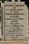 KLERK Martha Margaretha, de nee VAN DER MERWE 1891-1949