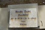 RABE Hilda nee EELDERS 1879-1943