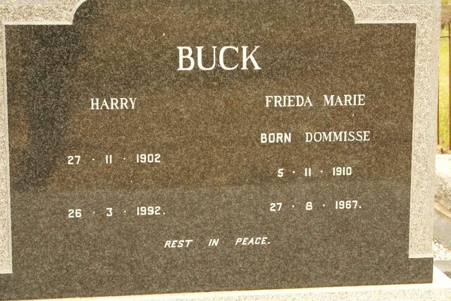 BUCK Harry 1902-1992 & Frieda Marie DOMMISSE 1910-1967