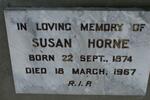 HORNE Susan 1874-1967