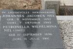 NEL Johannes Jacobus 1892-1983 & Petronella Wilhelmina SMIT 1896-1991