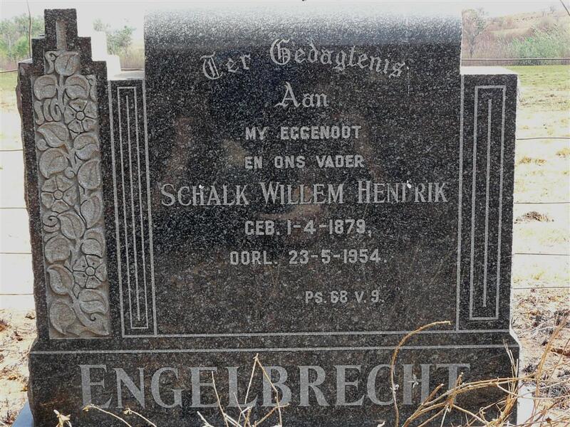 ENGELBRECHT Schalk Willem Hendrik 1879-1954