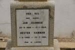 HAMMAN Jan 1866-1928 & Hester 1866-1951