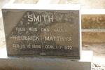 SMITH Frederick Matthys 1886-1922