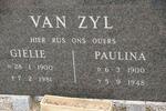 ZYL Gielie, van 1900-1981 & Paulina 1900-1948