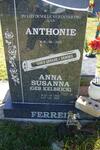 FERREIRA Anthonie 1929- & Anna Susanna KELBRICK 1936-2003