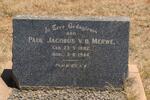 MERWE Paul Jacobus 1882-1944, van der 