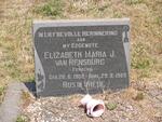 RENSBURG Elizabeth Maria J., van nee FERREIRA 1902-1965