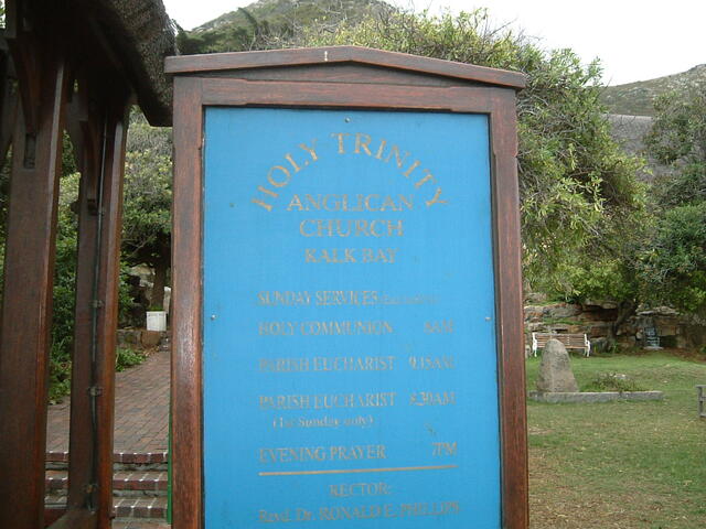 4. Holy Trinity Anglican Church sign, Kalk Bay