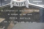 KNIPE Pieter Bresler 1925-1972