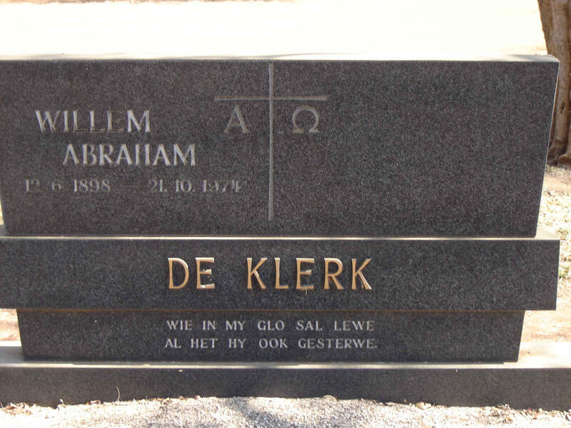 KLERK Abraham, de 1898-1974