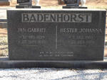 BADENHORST Jan Gabriel 1899-1975 & Hester Johanna 1903-1978