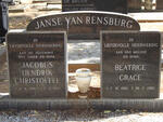 RENSBURG Jacobus Hendrik Christoffel, Janse van  1914-1977 & Beatrice Grace 1922-2002