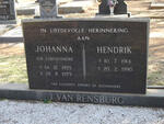 RENSBURG Hendrik, J. van 1914-1990 & Johanna J. 1925-1979