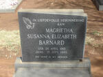 BARNARD Magrietha Susanna Elizabeth 1915-1985