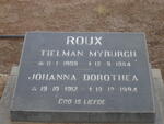 ROUX Tielman Mybugh 1909-1984 & Johanna Dorothea 1912-1994