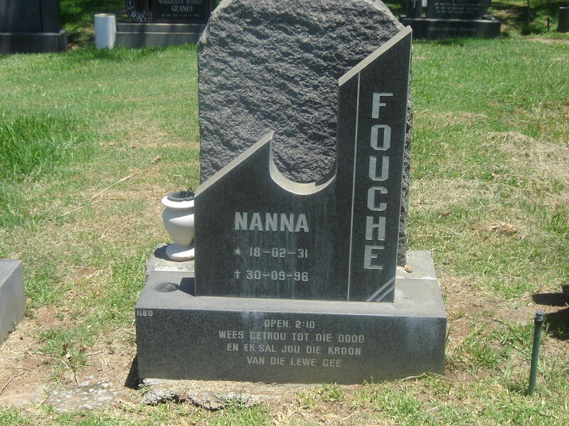 FOUCHE Nanna 1931-1996