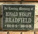 BRADFIELD Ronald Wesley 1918-1999