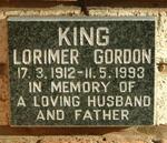KING Lorimer Gordon 1912-1993