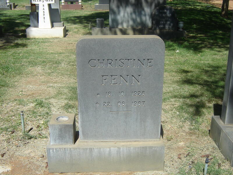 FENN Christine 1928-1987
