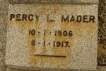 MADER Philip A. 1867-1915 :: MADER Percy L. 1906-1917 :: MADER Sydney E. 1910-1914