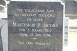 JACOBS Marthinus P. 1915-1961