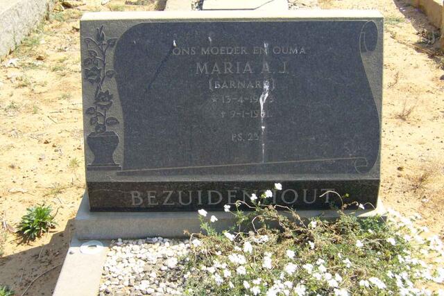 BEZUIDENHOUT Maria A.J. nee BARNARD 1903-1981 