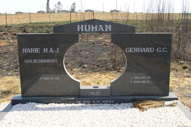 HUMAN Gerhard G.C. 1919-2001 & Marie M.A.J. BEZUIDENHOUT 1921- 