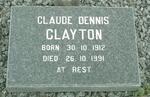 CLAYTON Claude Dennis 1912-1991