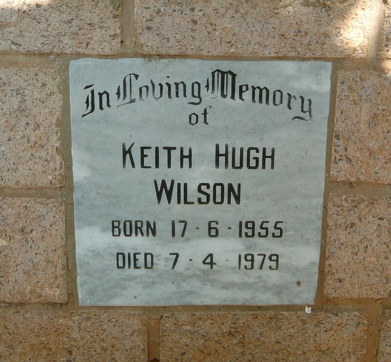 WILSON Keith Hugh 1955-1979