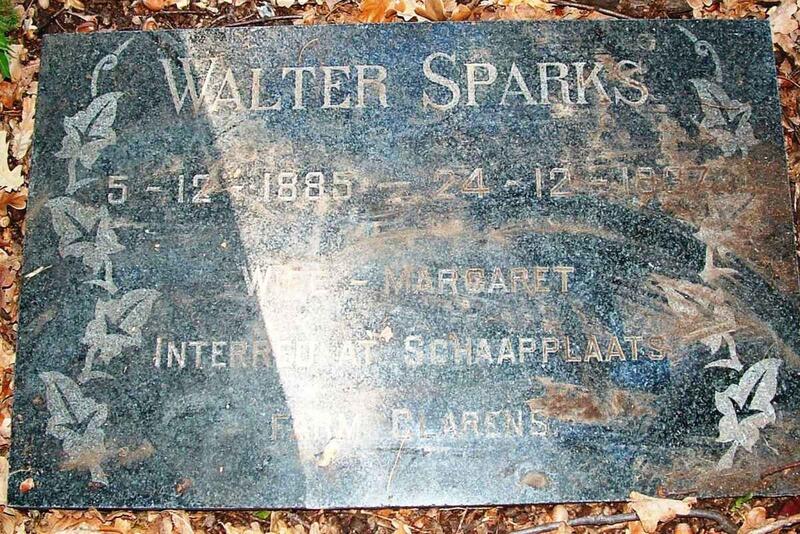 SPARKS Walter 1885-1937