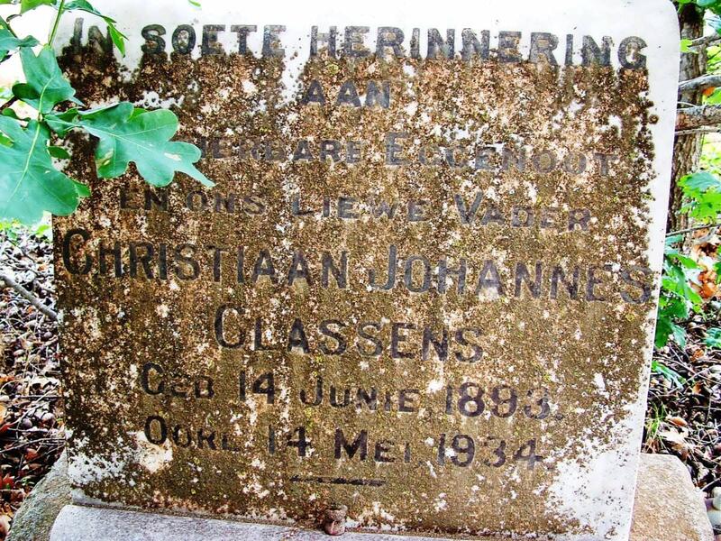 CLASSENS Christiaan Johannes 1893-1934