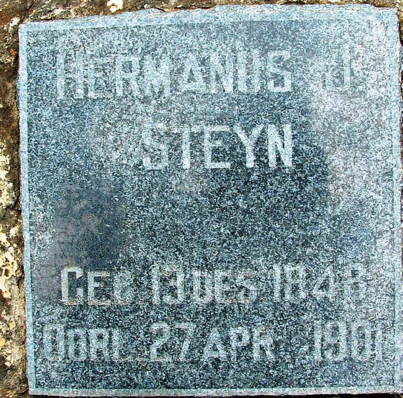 STEYN Hermanus J. 1848-1901
